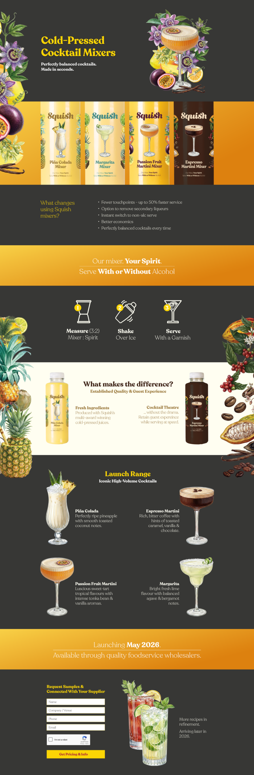 Squish Cold-Pressed Cocktail Mixers